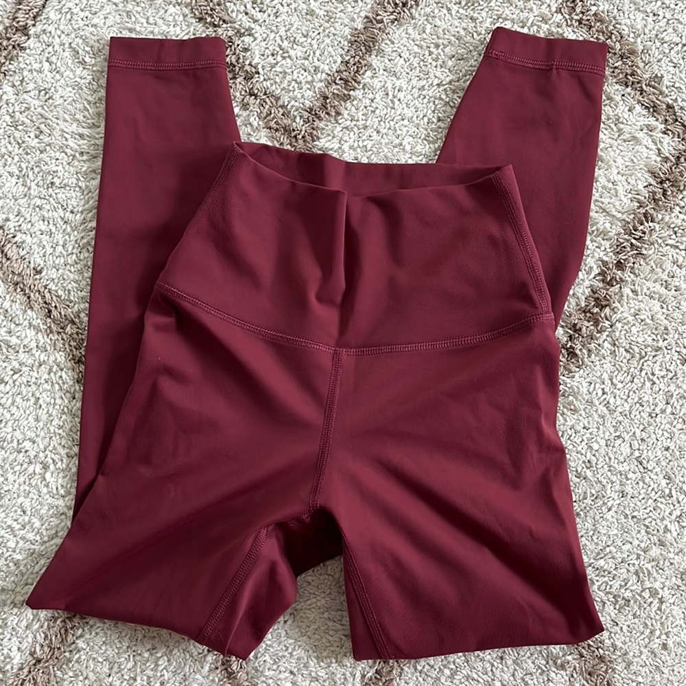 Red 7/8 Leggings